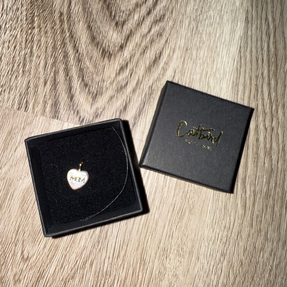 Catbirdnyc Custom Conversation Heart Pearl Charm, 14k gold - Picture 4 of 6